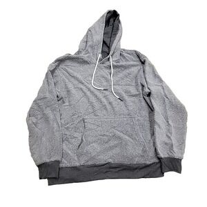New Makers Mark Cotton Blend Hoodie XL Charcoal Gray Front Pocket Women‎ Fleece